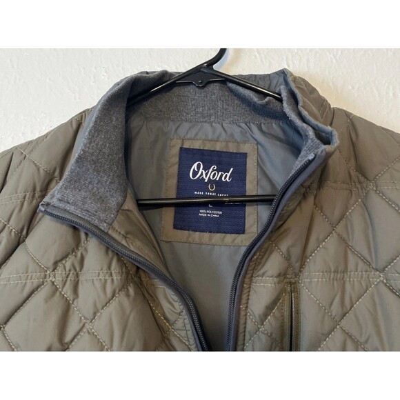 OXFORD Men's Puff Vest Jacket Quilted Full Zipper Pockets Size Large - Picture 6 of 12